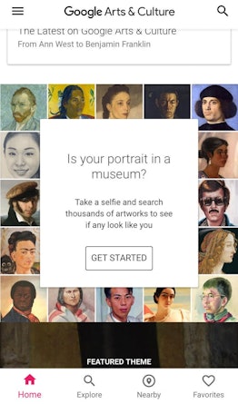 Google Arts and Culture face match app