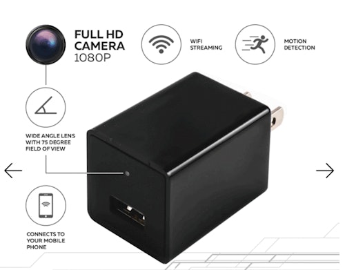 HD 1080P Surveillance Camera USB Phone Charger
