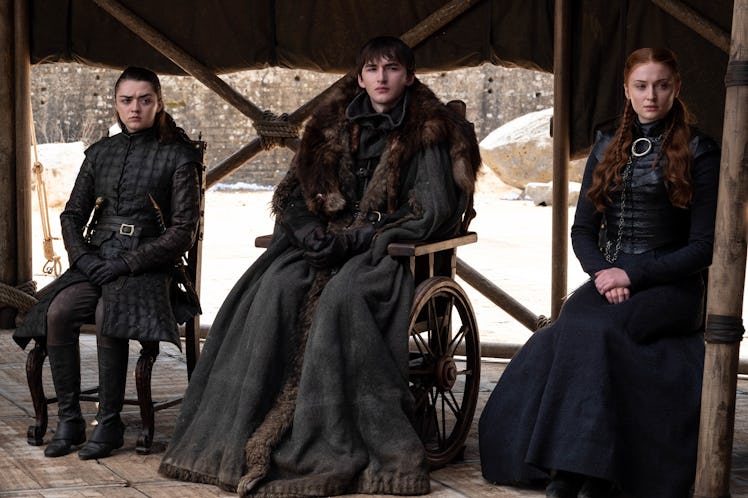 Still of the Stark children in series finale of Game of Thrones