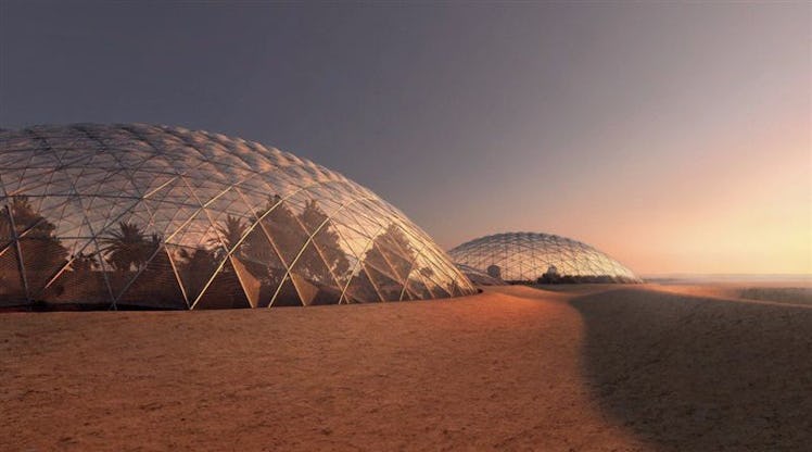 Concept art for Dubai's Mars City