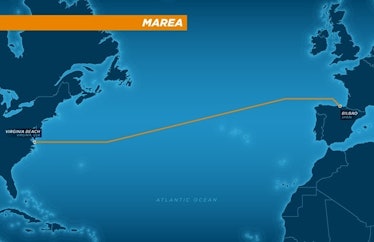 A blue map showing the Spanish American Halo LAN party connection and a "Marea" orange text sign