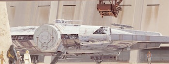 One of Ralph McQuarrie's early concepts for the Falcon