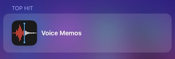 Voice Memos app icon.
