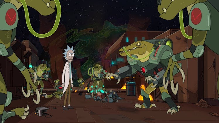 Rick and Morty Season 4 dinosaur cyborgs