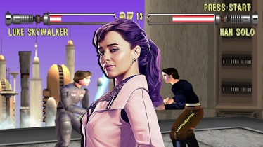 Qi'ra knows how to fight, thanks to a PlayStation game.