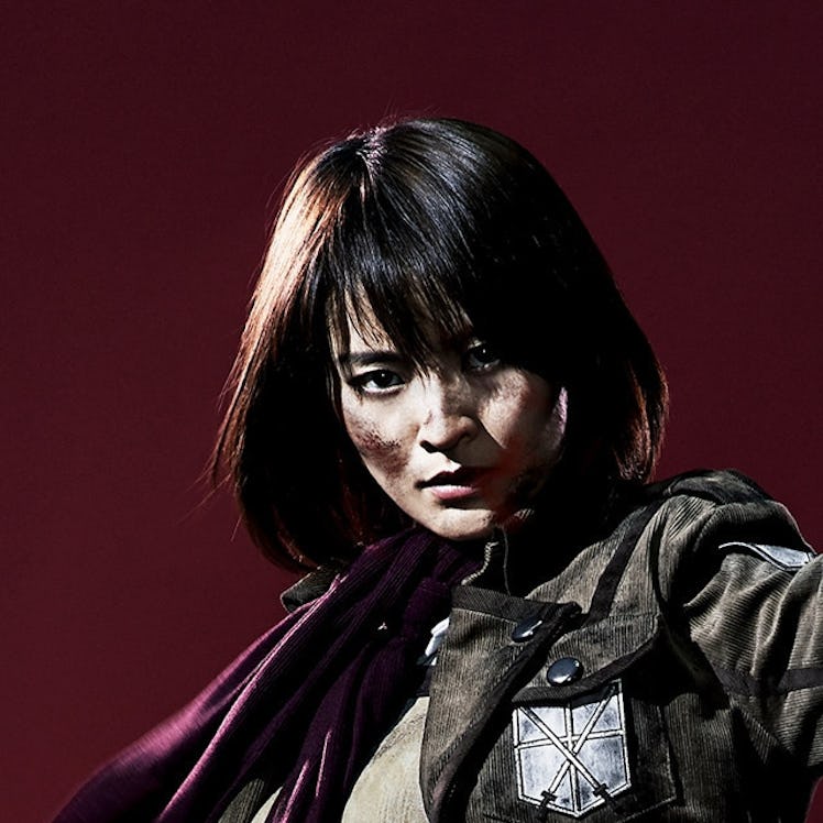 Minami Tsukui as Mikasa Ackerman in 'Live Impact Attack on Titan'