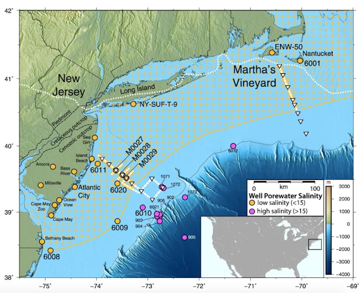 map of offshore aquifer