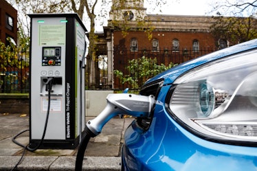 An electric car on charge.