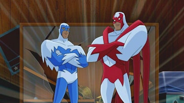 The Hall brothers as Hawk and Dove in 'Justice League Unlimited'.