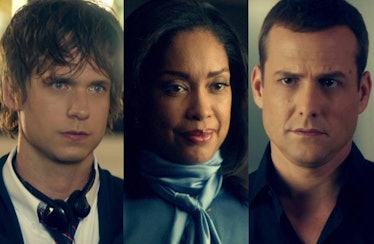 Patrick J. Adams, Gina Torres, and Gabriel Macht in 'Suits' 