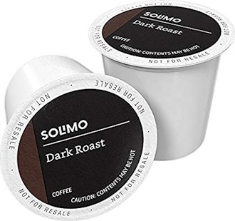 Amazon Brand 100 Ct Solimo Dark Roast Coffee Pods