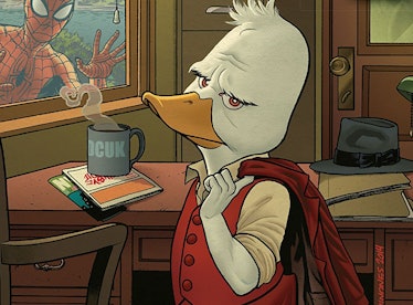 Howard the Duck as he appears in the comics.