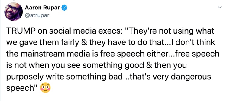 trump free speech