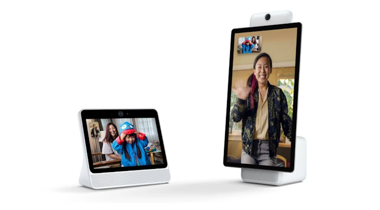 Facebook Portal (left) and the Portal+ (right)