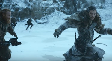 Jon Snow and Tormund run from something mysterious North of the Wall in 'Game of Thrones' Season 7 