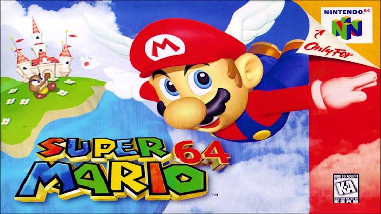 "Super Mario 64" video game poster