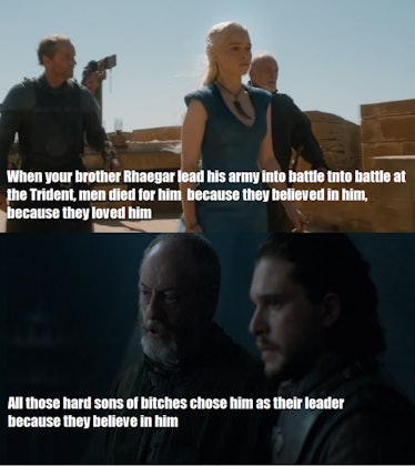 Jon Snow and his father Rhaegar Targaryen