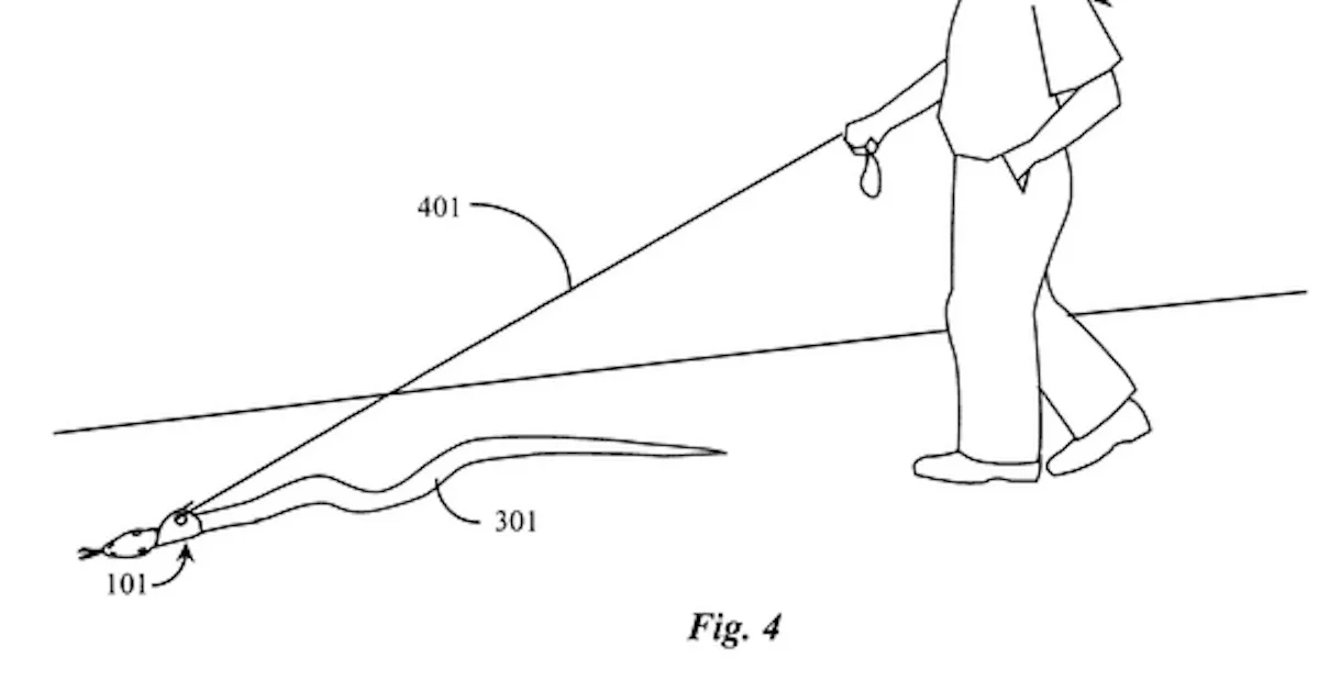 Leash For Python This Patent For a Snake Leash Didn't Let Logic Get In the Way of Cool