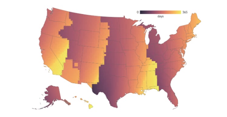 time zone map light