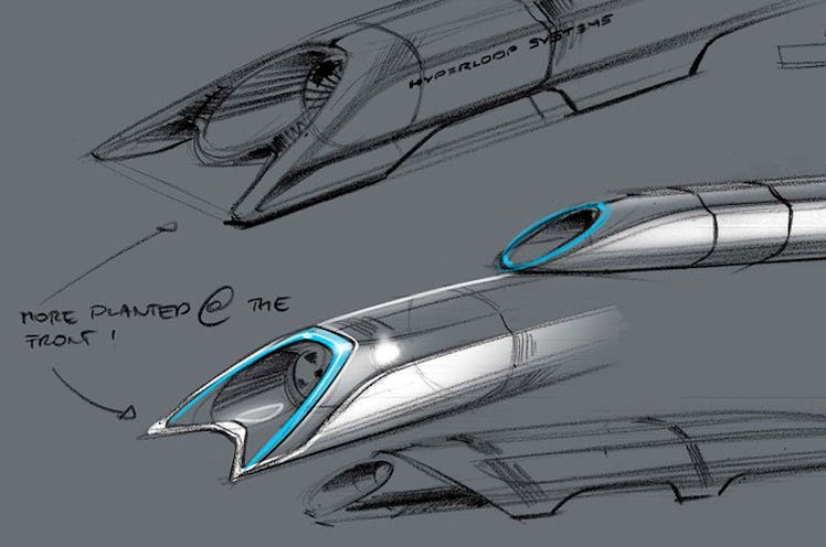 Illustration of hyperloop as imagined by Elon Musk