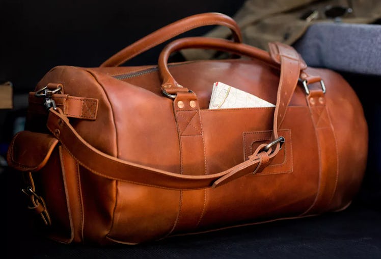 Denver Leather Travel Duffel Bag