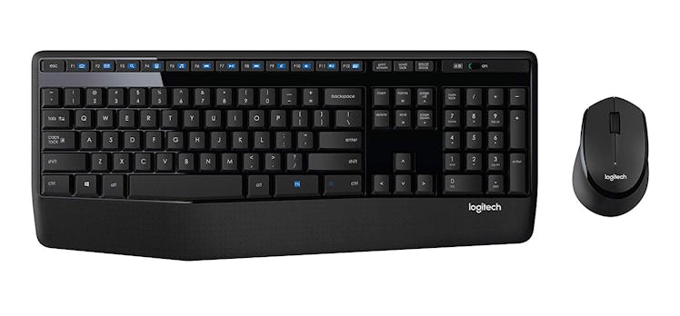 Logitech MK345 Wireless Combo – Full-sized Keyboard with Palm Rest and Comfortable Right-Handed Mous...