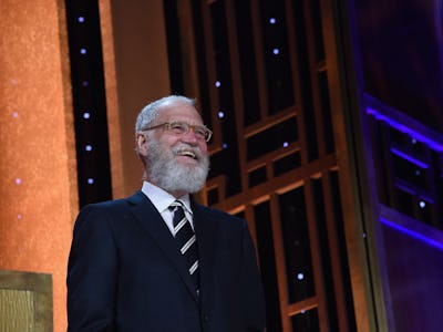 David Letterman smiling at crowd in his new Netflix Series