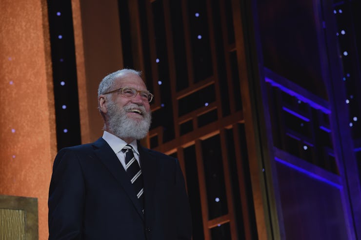 David Letterman smiling at crowd in his new Netflix Series