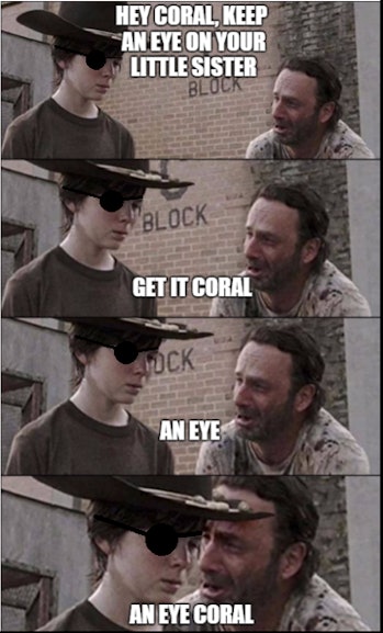 Coral Walking Dead Memes Rick Dick Grimes Coral Meme Collection