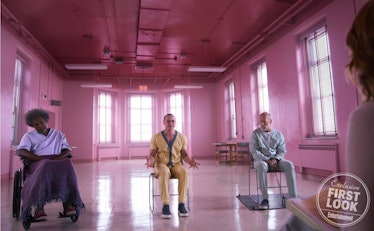Samuel L. Jackson, James McAvoy, and Bruce Willis in 'Glass'.