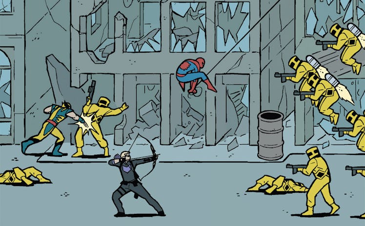 David Aja's art in the fantastic 'Hawkeye' Marvel series.