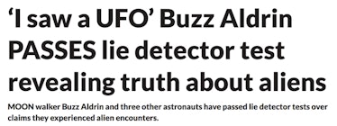 daily star buzz aldrin UFO conspiracy