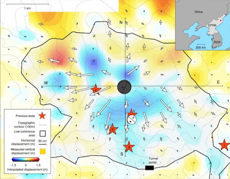 Map, nuclear testing