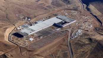 Tesla's Gigafactory from the air. On Wednesday, the company announced it had started producing batte...