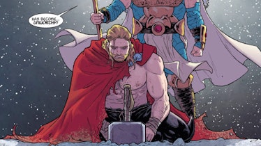 Sad Thor in Marvel's 'Unworthy Thor' comics
