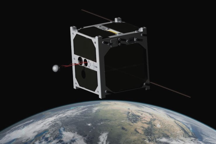 A square satellite for the Cube Quest Challenge by NASA