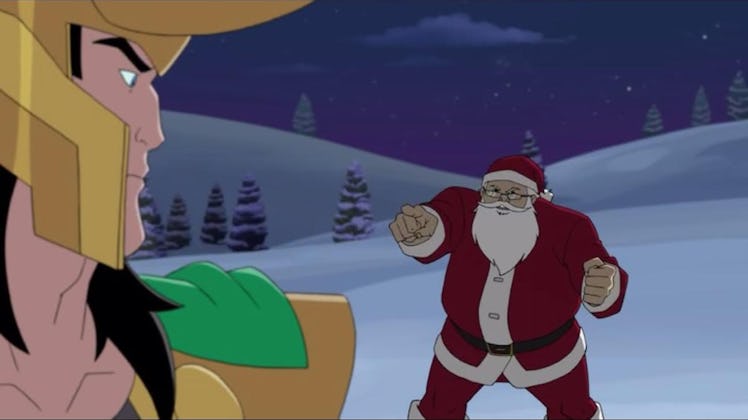 marvel movies avengers christmas cartoon santa