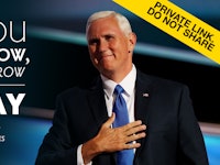 The cover of parody site of Mike Pence