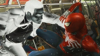 Spider-Man squares off against Mister Negative in the 'Spider-Man' game.