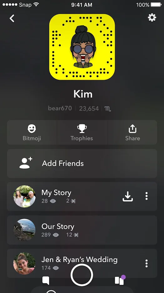 Random Snap Profile Snapchat Redesign Divides Social and Media, Among Other Updates