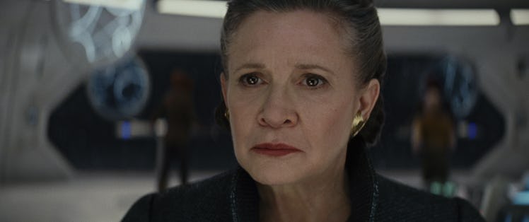 Carrie Fisher as Leia Organa in 'The Last Jedi'.