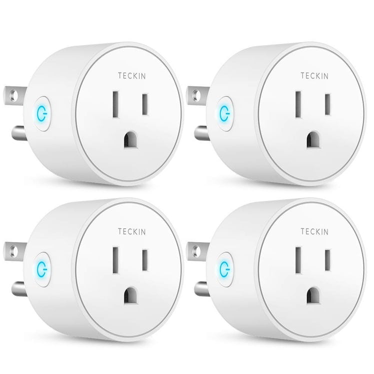 Smart Plug Works with Alexa Google Assistant IFTTT for Voice Control, Teckin Mini Smart Outlet Wifi ...