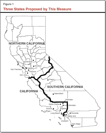 California split three states proposal