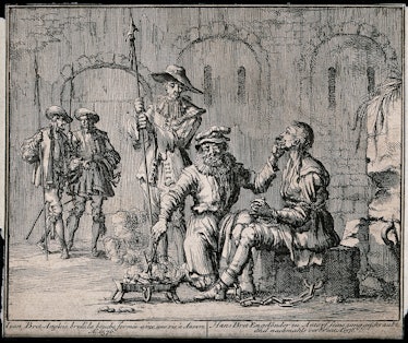The torture of Hans Bret, an Englishman captured in Antwerp in 1576