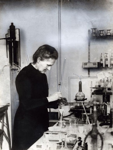 Marie Curie in the lab.