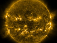 A closeup of the sun 