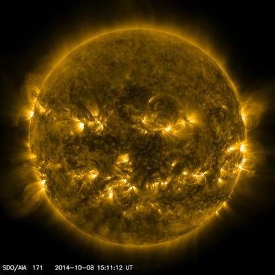 A closeup of the sun 