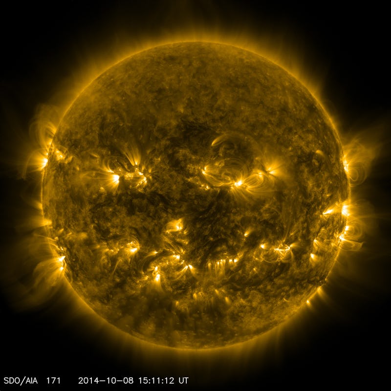 A closeup of the sun