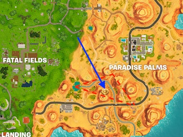 The latest "search between" Battle Star Challenge in Week 2 sends players to Paradise Palms.