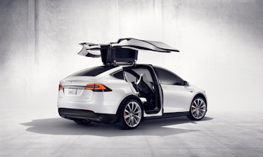 Tesla Model X falcon wing doors.